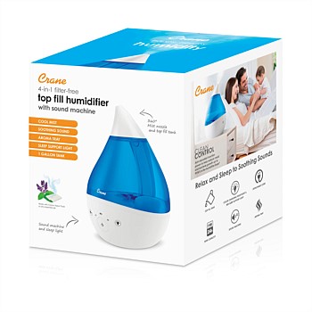 4-in-1 Top Fill Drop Humidifier w Sound Machine