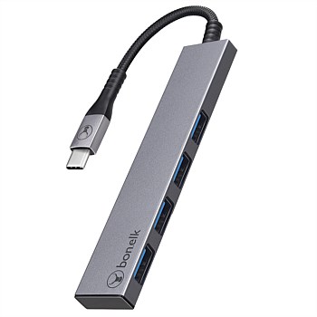 Long-Life USB-C to 4 Port USB 3.0 Slim Hub