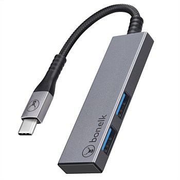 Long-Life USB-C to 2 Port USB 3.0 Slim Hub