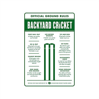 Outdoor signs - Backyard Cricket