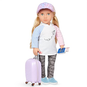 18" Regular Doll w/ Carry-On Suitcase - Ari