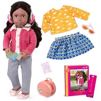 18" Deluxe Travel Doll w/book - Aryal