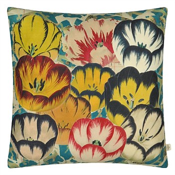 Tulips Cobalt Cushion
