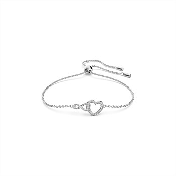 Infinity Heart Bracelet, White