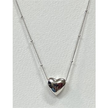 Vita Heart Necklace Silver