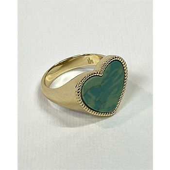Valencia Heart Ring in Gold