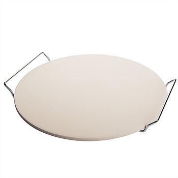 Pizza Stone with Stainless Steel Rest