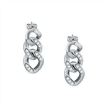 Chain Collection Silver Earrings