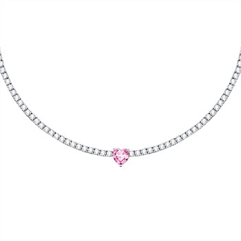 Diamond Heart FairyTale Tennis Necklace