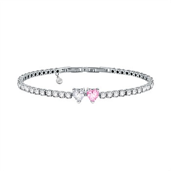 Diamond Heart White and Fairytale Tennis Bracelet