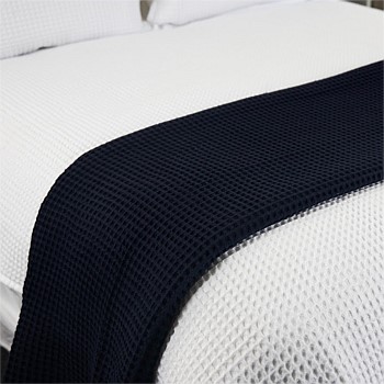 Premier Waffle Navy XL Blanket