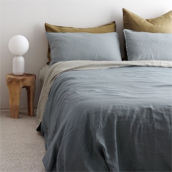 Flax Linen Duvet Cover - Lake