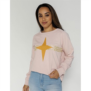 Blush With Ochre Star Sweater