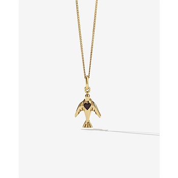 Dove & Heart Charm Necklace