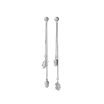 Acorn & Leaf Pendulum Earrings