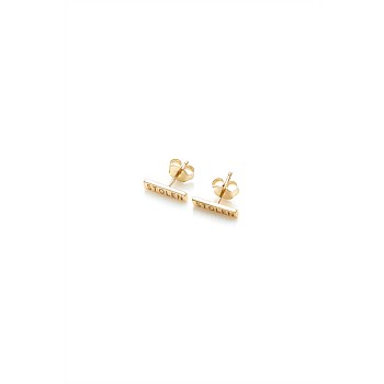 Tiny Stolen Bar Earrings