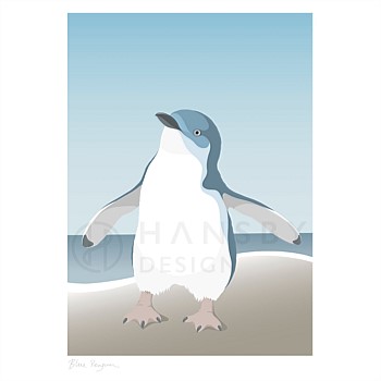 Art Print - Blue Penguin