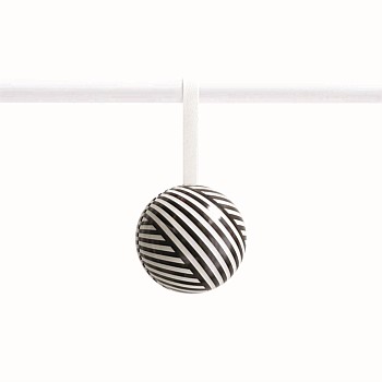 Father Rabbit Christmas Baubles | Pack of 6 | Black & White Stripe