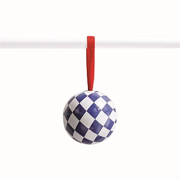Christmas Baubles | Pack of 6 | Blue Check
