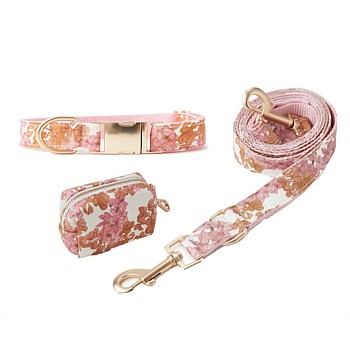 Pink Floral Dog Accessory Kit