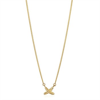 Feather Kisses Pendant Mini Gold Plate