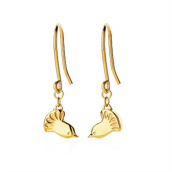 Fantail Earrings Gold Plate