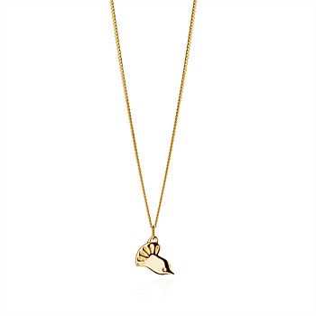 Fantail Petite Pendant Gold Plate