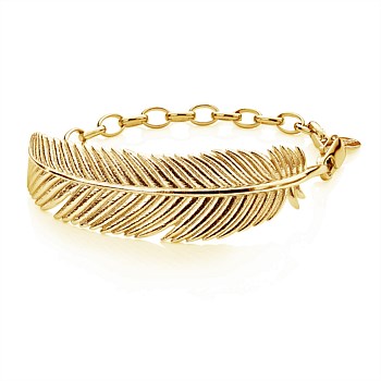 Miromiro Feather Bracelet Gold Plate