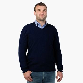 Possum & Merino Vee Neck Sweater