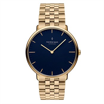 Native 36mm Gold Black Dial Wristwatch