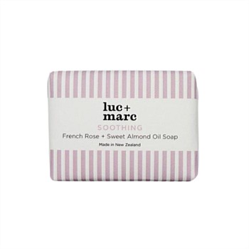 Signature Soothing Luxury Soap with French Rose, Rosewater + Sweet Almond Oil