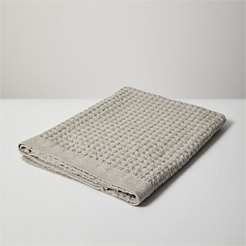 Linen Waffle Japanese Bath Towels - Grey