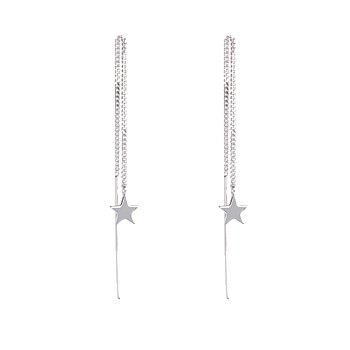 Stargazers Thread Earrings Sterling Silver