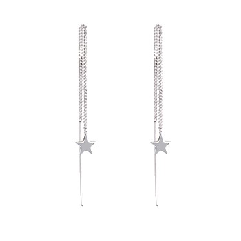 Stargazers Thread Earrings Sterling Silver