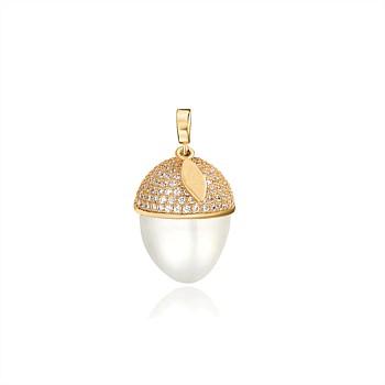 Pearl Acorn Charm