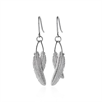 Duo Miromiro Feather Earrings Sterling Silver