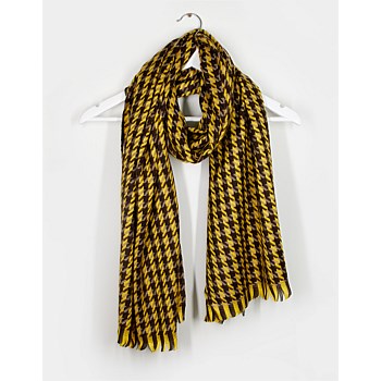 Houndstooth Tricolour Scarf