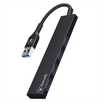Long-Life USB-A to 4 Port USB 3.0 Slim Hub