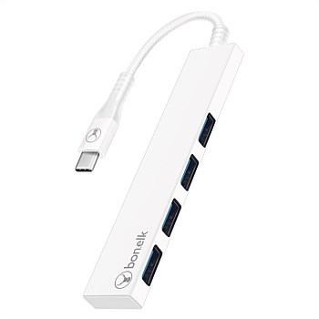 Long-Life USB-A to 4 Port USB 3.0 Slim Hub