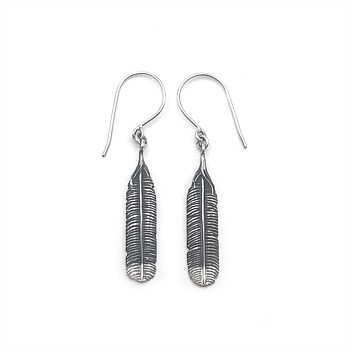 Mini Huia Feather Earrings