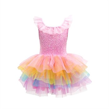 Unicorn Dreamer Multi-layered Rainbow Party Dress