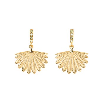 Gold Plate Rocksteady Fan Tail Midi Earrings Rocked in Spring