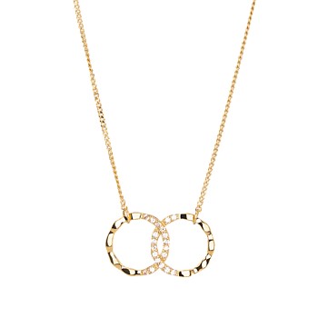 Gold Plate Rocksteady Perfect Circle Harmony Pendant Rocked in Champagne