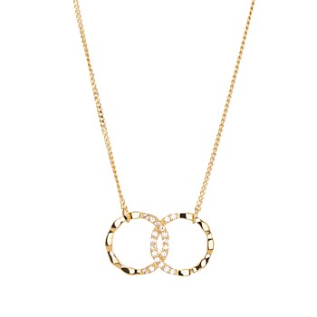 Gold Plate Rocksteady Perfect Circle Harmony Pendant Rocked in Champagne