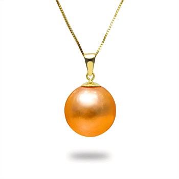 11-12mm Baroque Orange Freshwater Pearl Pendant