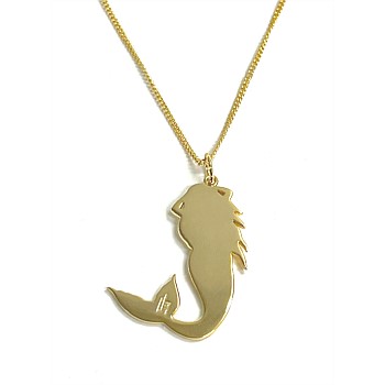 Mermaid tattoo charm Necklace