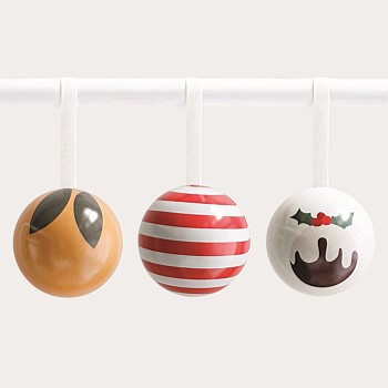 Father Rabbit Christmas Bauble Set of 6 | One