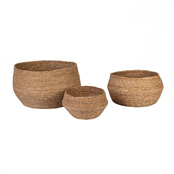 Seagrass Baskets Round Set Of 3