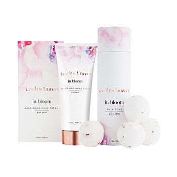 Pink Petal Nourishing Hand Cream and Bath Bombs Set