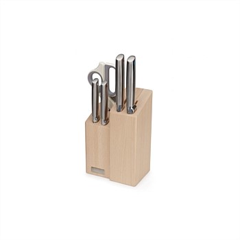 Elevate Fusion 5 Piece Knife & Scissor Block Set